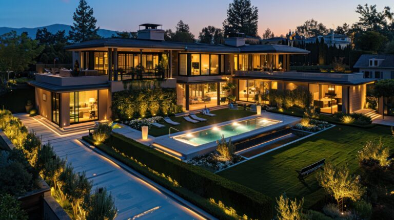 Chic Nighttime Estate
